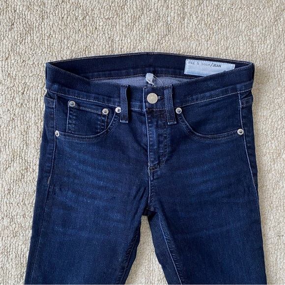 RAG & BONE sz 25 Dark Blue Skinny Capri Jeans - Picture 3 of 15